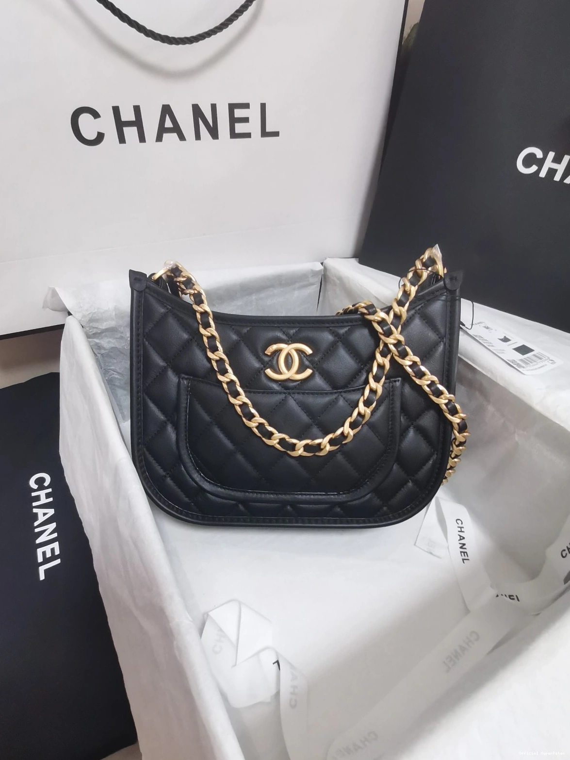 Hyper Peter CHANEL HOBO HANDBAG-20*24*6cm 0728